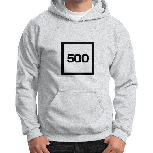 Gildan Hoodie (on man) Ash grey 500 Startups Idea