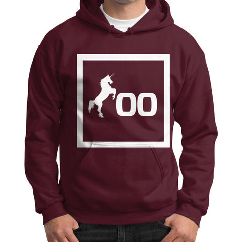 Gildan Hoodie (on man) Maroon 500 Startups Idea
