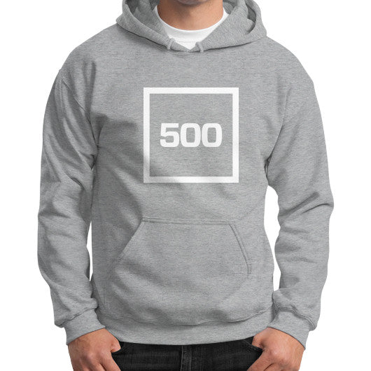Gildan Hoodie (on man) Sport grey 500 Startups Idea
