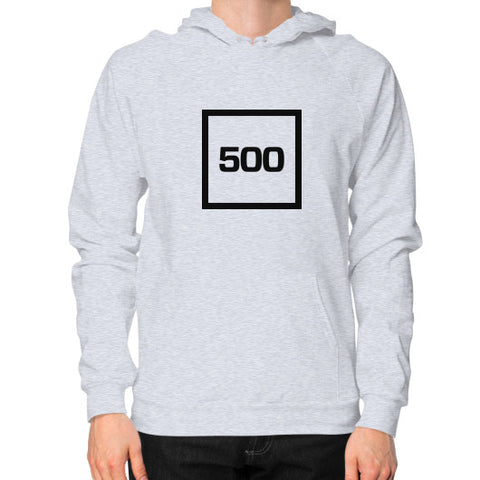 Hoodie (on man) Heather grey 500 Startups Idea