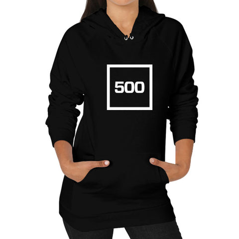 Hoodie (on woman) Black 500 Startups Idea