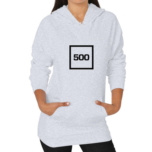 Hoodie (on woman) Heather grey 500 Startups Idea