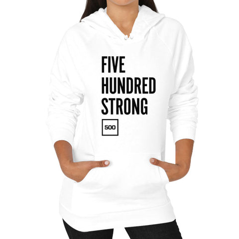 Hoodie (on woman) White 500 Startups Idea