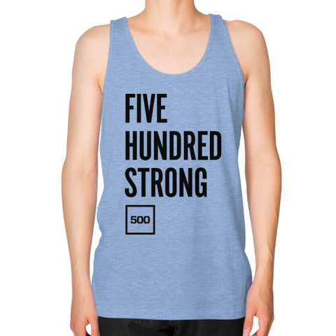 Unisex Fine Jersey Tank (on man) Tri-Blend Blue 500 Startups Idea