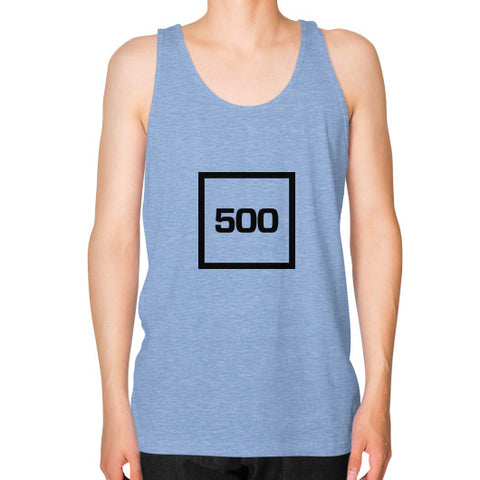 Unisex Fine Jersey Tank (on man) Tri-Blend Blue 500 Startups Idea