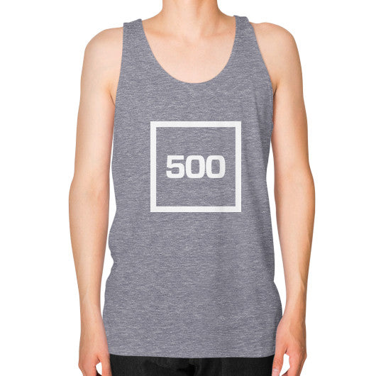 Unisex Fine Jersey Tank (on man) Tri-Blend Grey 500 Startups Idea