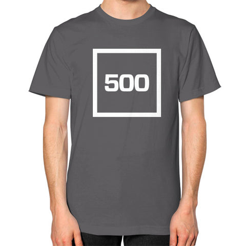 Unisex T-Shirt (on man) Asphalt 500 Startups Idea