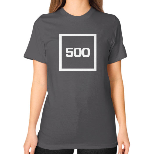 Unisex T-Shirt (on woman) Asphalt 500 Startups Idea