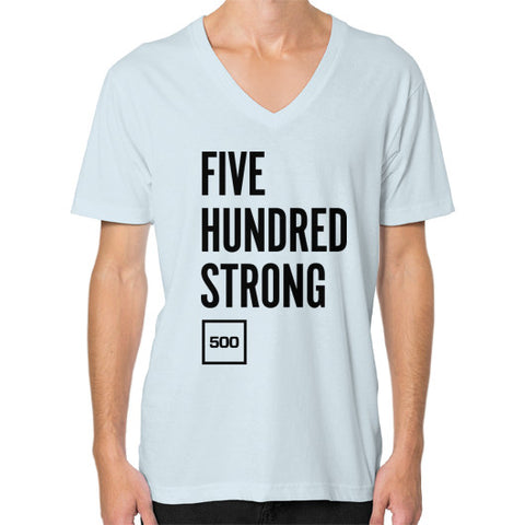 V-Neck (on man) Light blue 500 Startups Idea