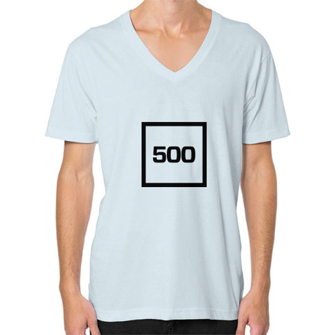 V-Neck (on man) Light blue 500 Startups Idea