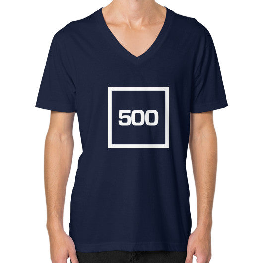 V-Neck (on man) Navy 500 Startups Idea