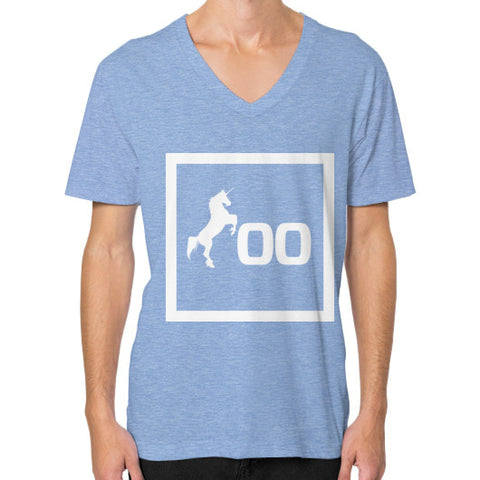 V-Neck (on man) Tri-Blend Blue 500 Startups Idea