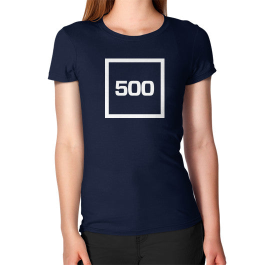 Women's T-Shirt Navy 500 Startups Idea