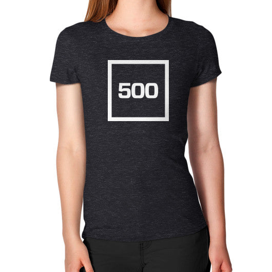 Women's T-Shirt Tri-Blend Black 500 Startups Idea