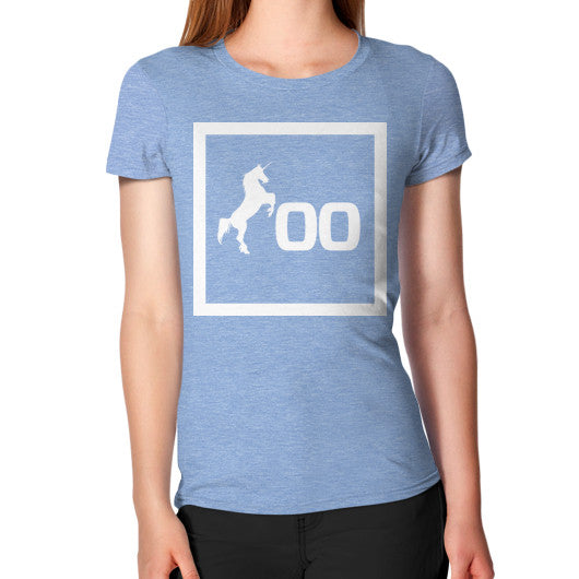 Women's T-Shirt Tri-Blend Blue 500 Startups Idea