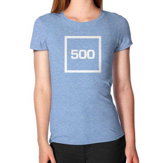 Women's T-Shirt Tri-Blend Blue 500 Startups Idea