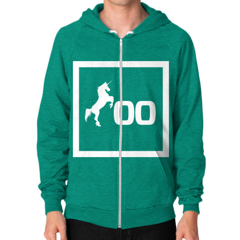 Zip Hoodie (on man) Tri-Blend Vintage Green 500 Startups Idea
